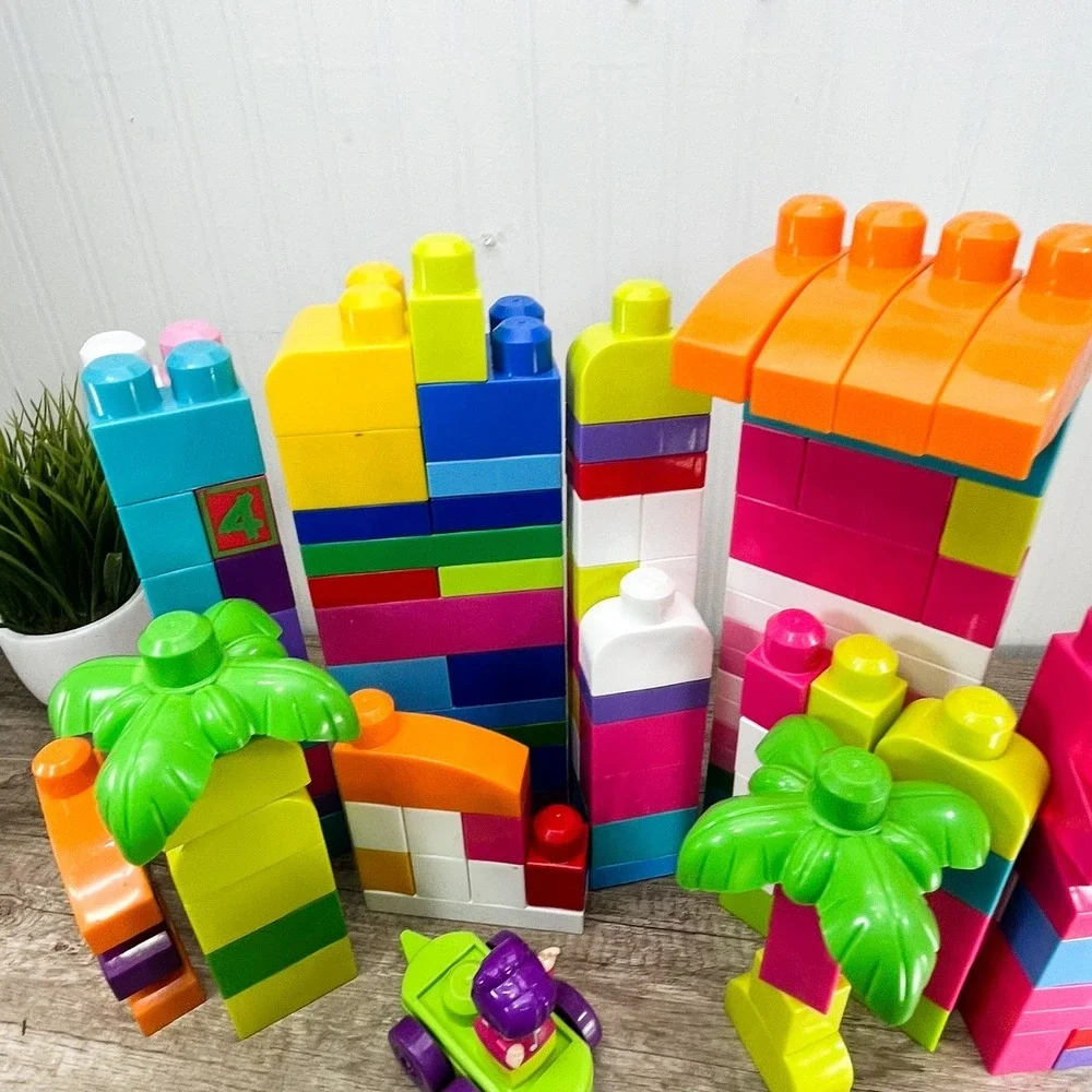 Mega‎ Blocks Big Building Blocks Bricks Lot Of Over 100 Pieces Multi Colors
